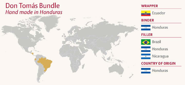 The blend of Brazilian, Honduran and Nicaraguan filler tobacco